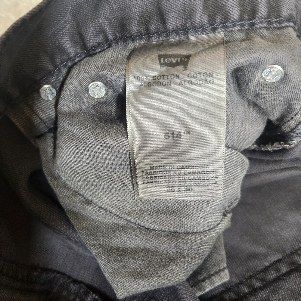 Vintage 514 Levi's Gray Relaxed Fit Jeans Straight Leg 100% Cotton - Picture 8 of 10